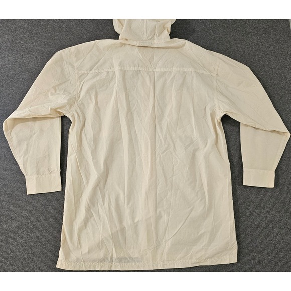 Arizona Jean Co Mens XL Hooded Field Jacket Cream Cotton Nylon Light Parka Coat - Picture 2 of 14
